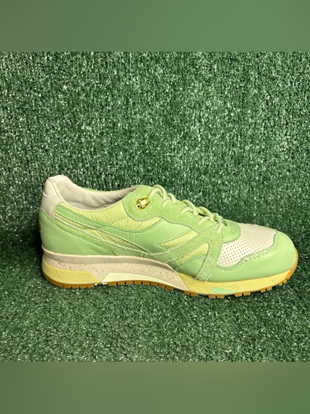 NEW diadora N9000 Ice Cream X Feature Perforated Lace Up Mens Green Shoes 9.5 - Picture 6 of 12